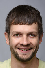 Image showing The closeup portrait of a happy man