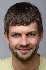 Image showing Closeup portrait of a successful smiling man of European appearance