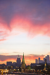 Image showing Architecture and landmarks in the evening Moscow, Russia