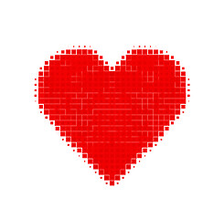 Image showing Abstract heart from squares