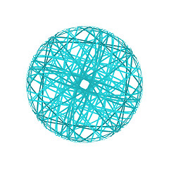 Image showing Abstract sphere from lines 