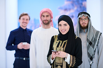 Image showing portrait of young muslim people