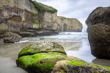 Image showing Tunnel Beach New Zealand