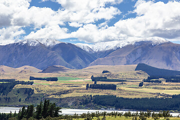 Image showing Mountain Alps scenery in south New Zealand