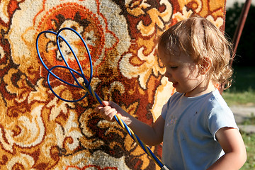 Image showing Cleaning carpet