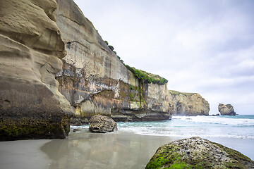 Image showing Tunnel Beach New Zealand