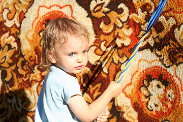 Image showing Cleaning carpet