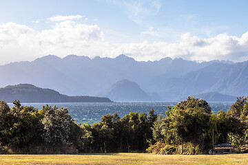 Image showing scenery at Lake Te Anau, New Zealand