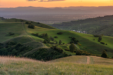 Image showing evening landscape scenery in Breisgau Germany