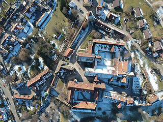 Image showing aerial view over Bebenhausen Monastery Germany