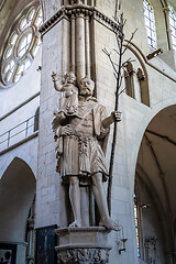 Image showing Statue Saint Christopher in Dom St. Paul in Muenster, Germany