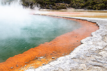 Image showing hot sparkling lake in New Zealand