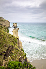 Image showing Tunnel Beach New Zealand