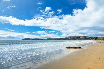 Image showing boulders at the beach of Moeraki New Zealand