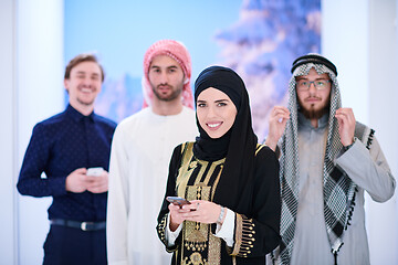 Image showing portrait of young muslim people