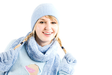 Image showing Beautiful caucasian winter girl