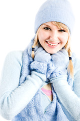 Image showing Beautiful caucasian winter clothing