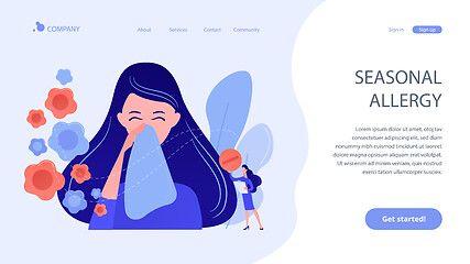 Image showing Seasonal allergy concept landing page.