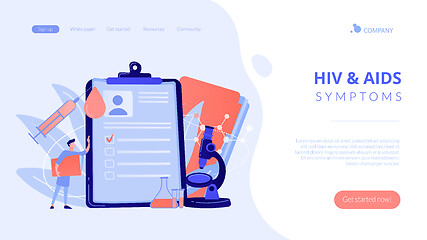 Image showing AIDS concept landing page.