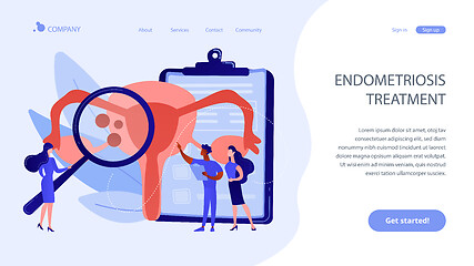 Image showing Endometriosis concept landing page.