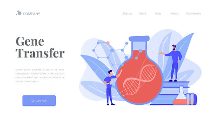 Image showing Gene therapy concept landing page.
