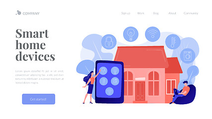 Image showing Smart home concept landing page.