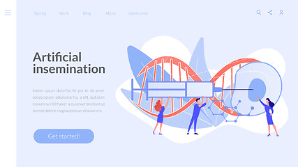 Image showing Artificial reproduction concept landing page.