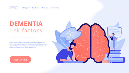 Image showing Alzheimer disease concept landing page.