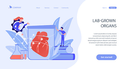 Image showing Lab-grown organs concept landing page.