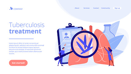 Image showing Tuberculosis concept landing page.