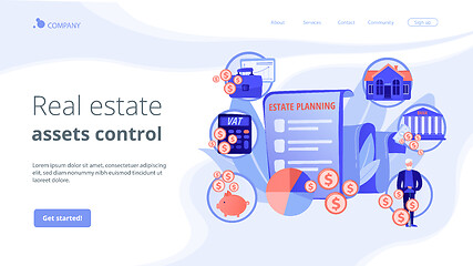 Image showing Estate planning concept landing page