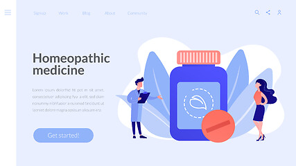 Image showing Homeopathy concept landing page