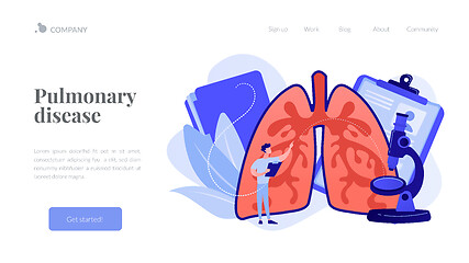 Image showing Obstructive pulmonary disease concept landing page.