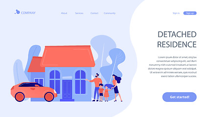 Image showing Family house concept landing page.