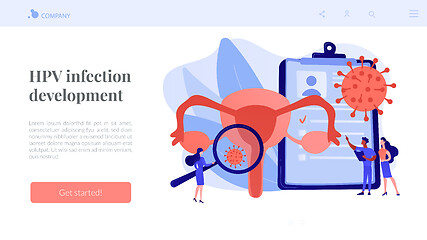 Image showing Human papillomavirus HPV concept landing pageation