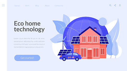 Image showing Eco house concept landing page.