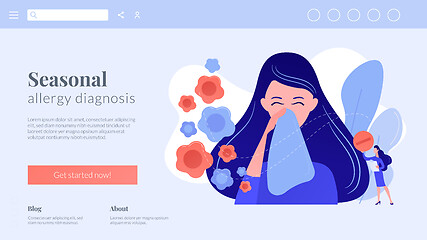 Image showing Seasonal allergy concept landing page.