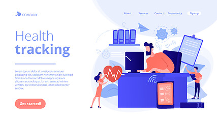 Image showing Health-focused IOT desks concept landing page.