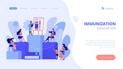 Image showing Immunization education concept landing page.