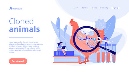 Image showing Genetically modified animals concept landing page.