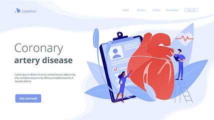 Image showing Ischemic heart disease concept landing page.