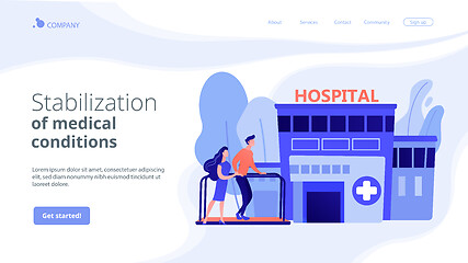 Image showing Rehabilitation center concept landing page.