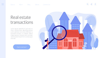 Image showing Real estate concept landing page.