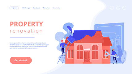 Image showing House renovation concept landing page.