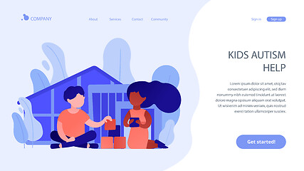 Image showing Autism center concept landing page.