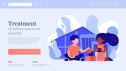 Image showing Autism center concept landing page.