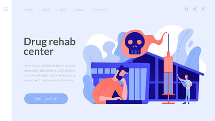 Image showing Drug rehab center concept landing page.