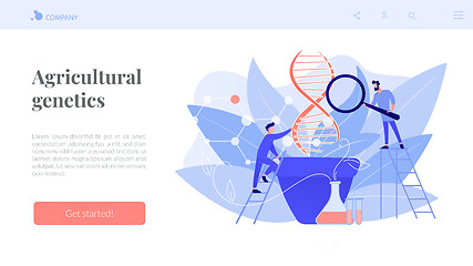 Image showing Genetically modified plants concept landing page.