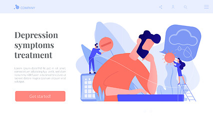 Image showing Seasonal affective disorder concept landing page.