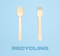 Image showing Eco-friendly life - organic made kitchenware in compare with polymers, plastics analogues.
